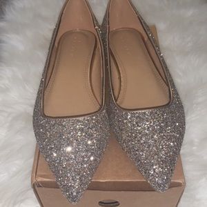 Gold Glitter Flats size 7